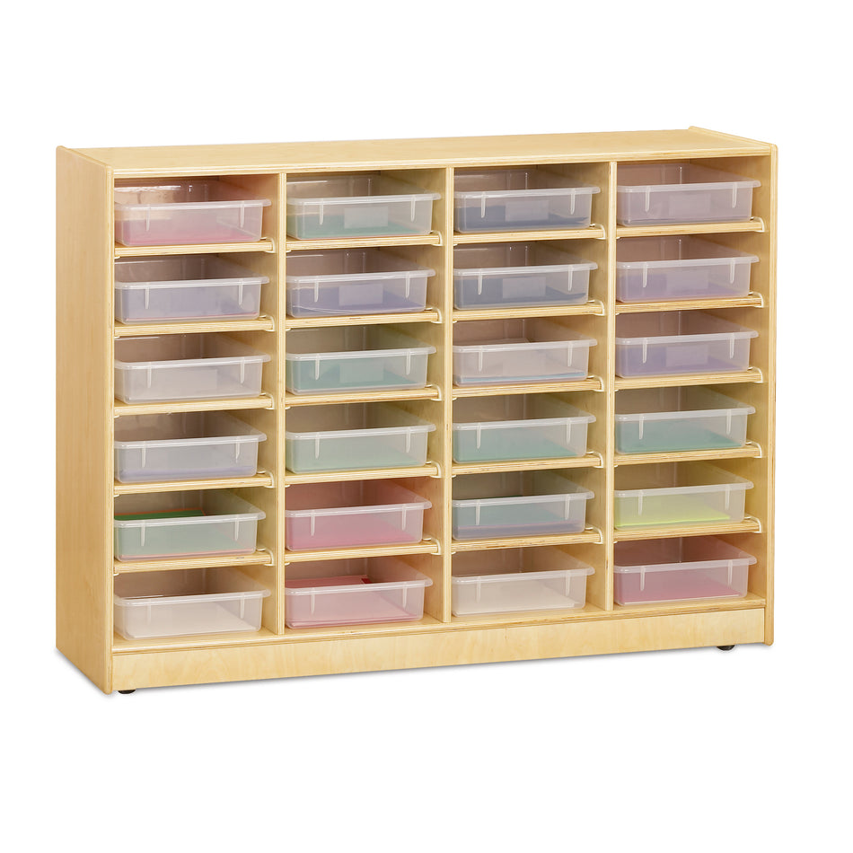 06250JC, Jonti-Craft 24 Paper-Tray Mobile Storage - with Clear Paper-Trays