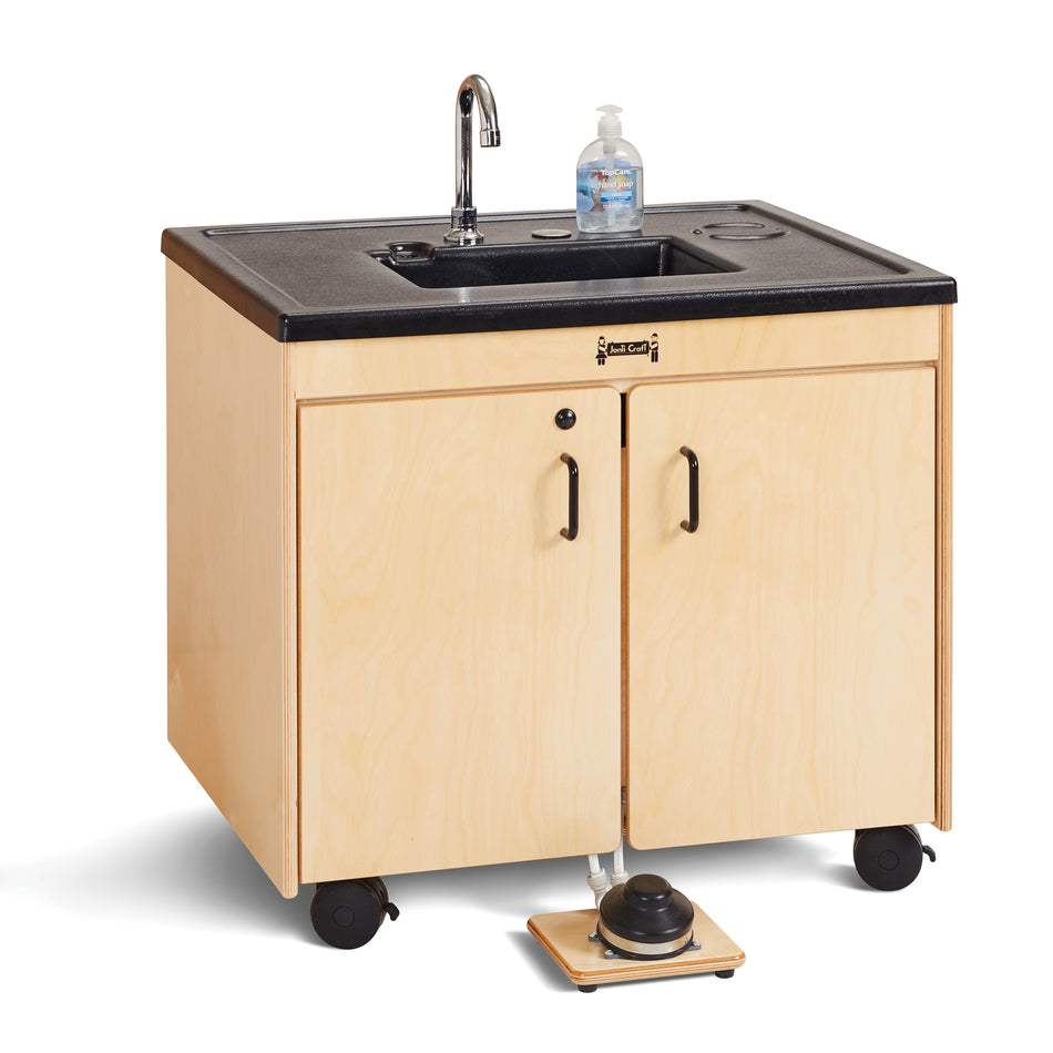 1384JC, Jonti-Craft Clean Hands Helper Portable Sink - Nonelectric - 26" Counter - Plastic Sink