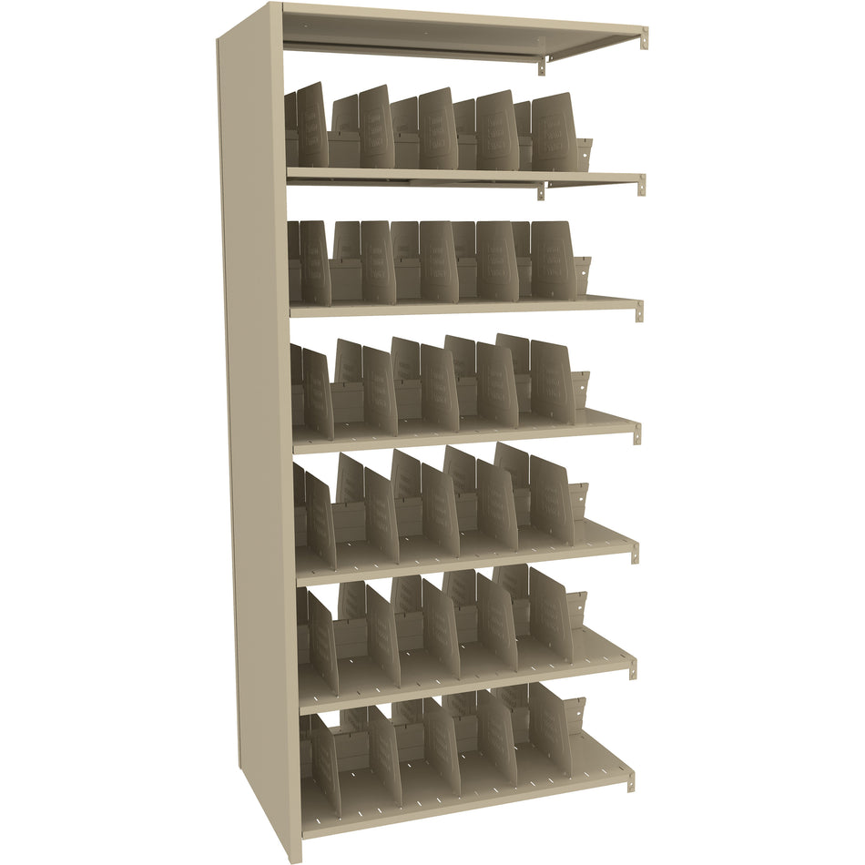 Tennsco 76" High Double Entry Imperial Shelving Adder Unit - 12 Openings, 2476AC