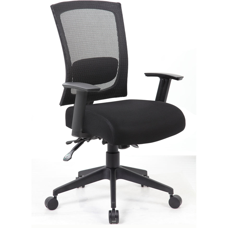 Contract Mesh Back Task Chair with Seat Slider, B6716-SS-BK