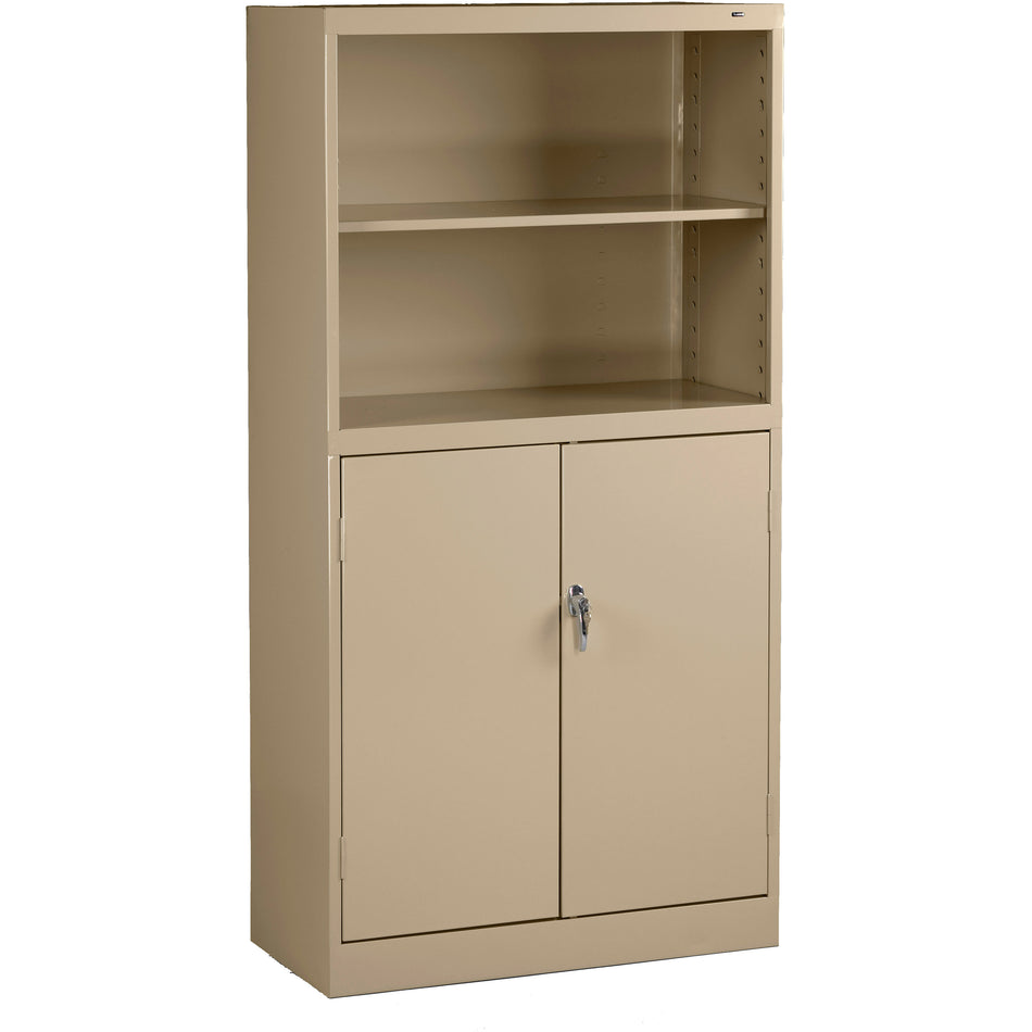 Tennsco 72" High Combination Bookcase/Storage Cabinet - Assembled, BCD18-72