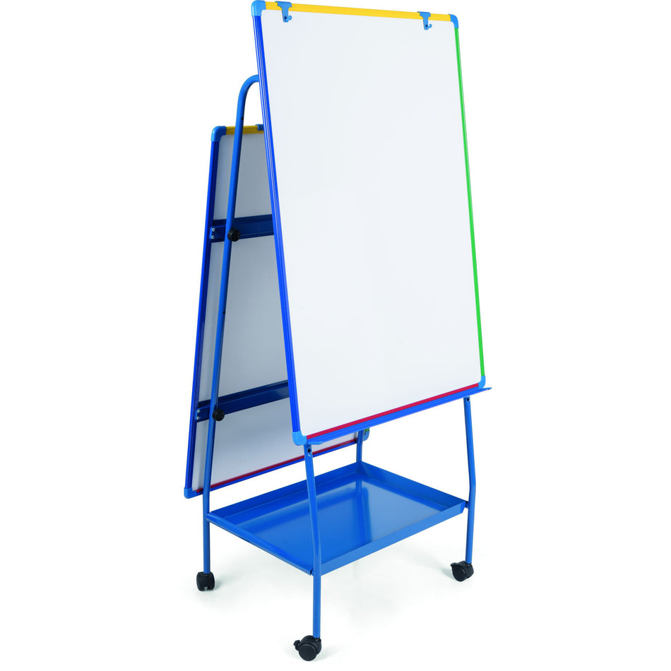 EA49125026 Double Sided Height Adjustable Dry Erase White Board Easel Creation Station, 40" x 30", Colored Aluminum Frame by MasterVision