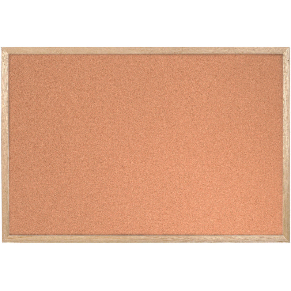 MC040012010 Cork Push Pin Bulletin Board, 18" x 24", Pine Wood Frame, Wall Mount Kit Included by MasterVision
