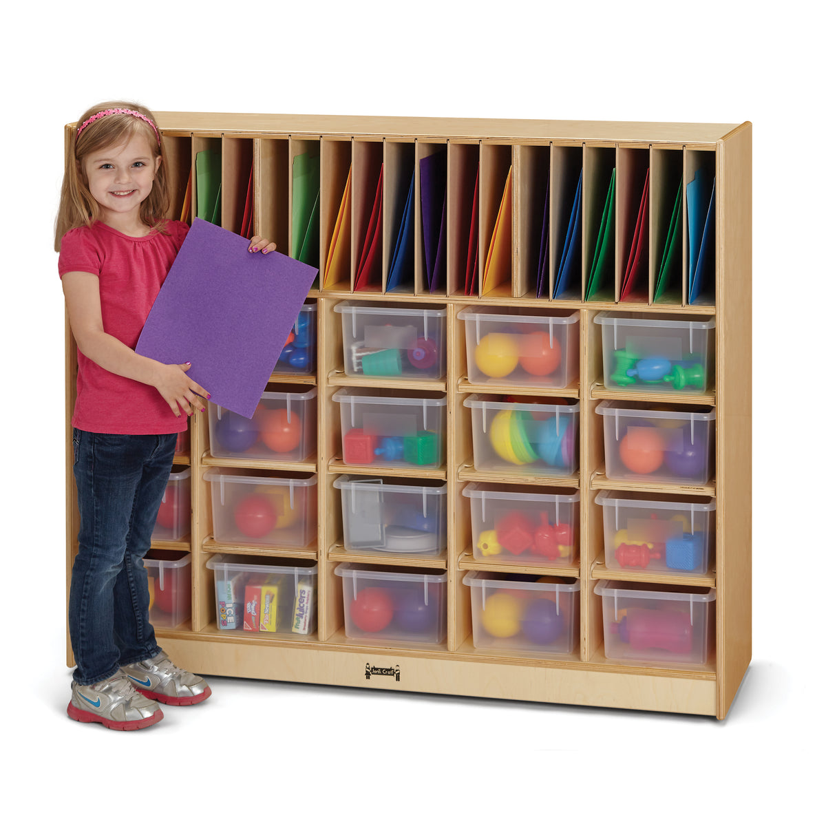 04180JC, Jonti-Craft Classroom Organizer - with Clear Cubbie-Trays