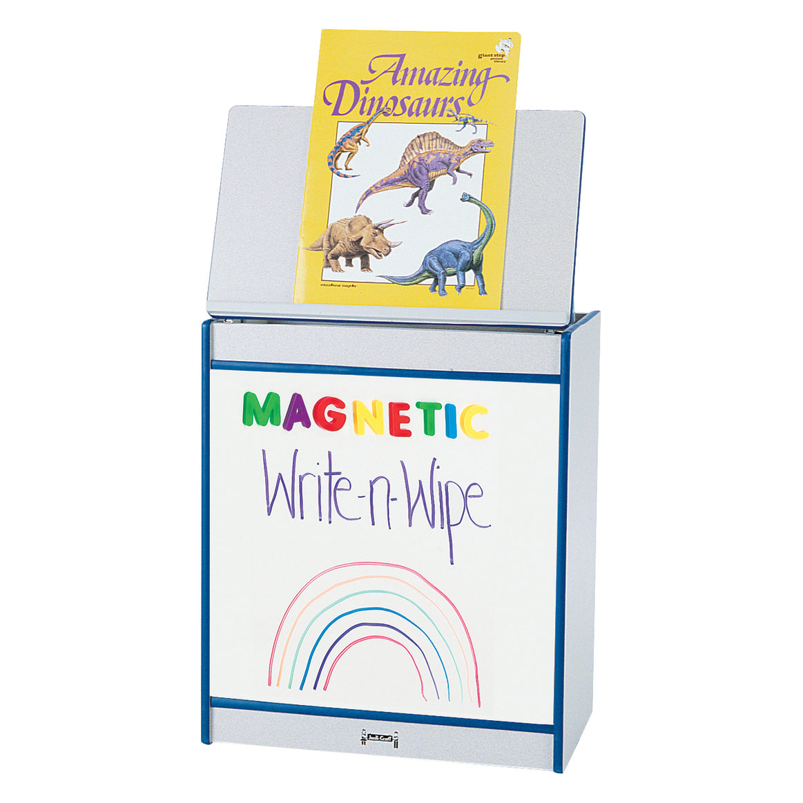 0543JCMG003, Rainbow Accents Big Book Easel - Magnetic Write-n-Wipe - Blue