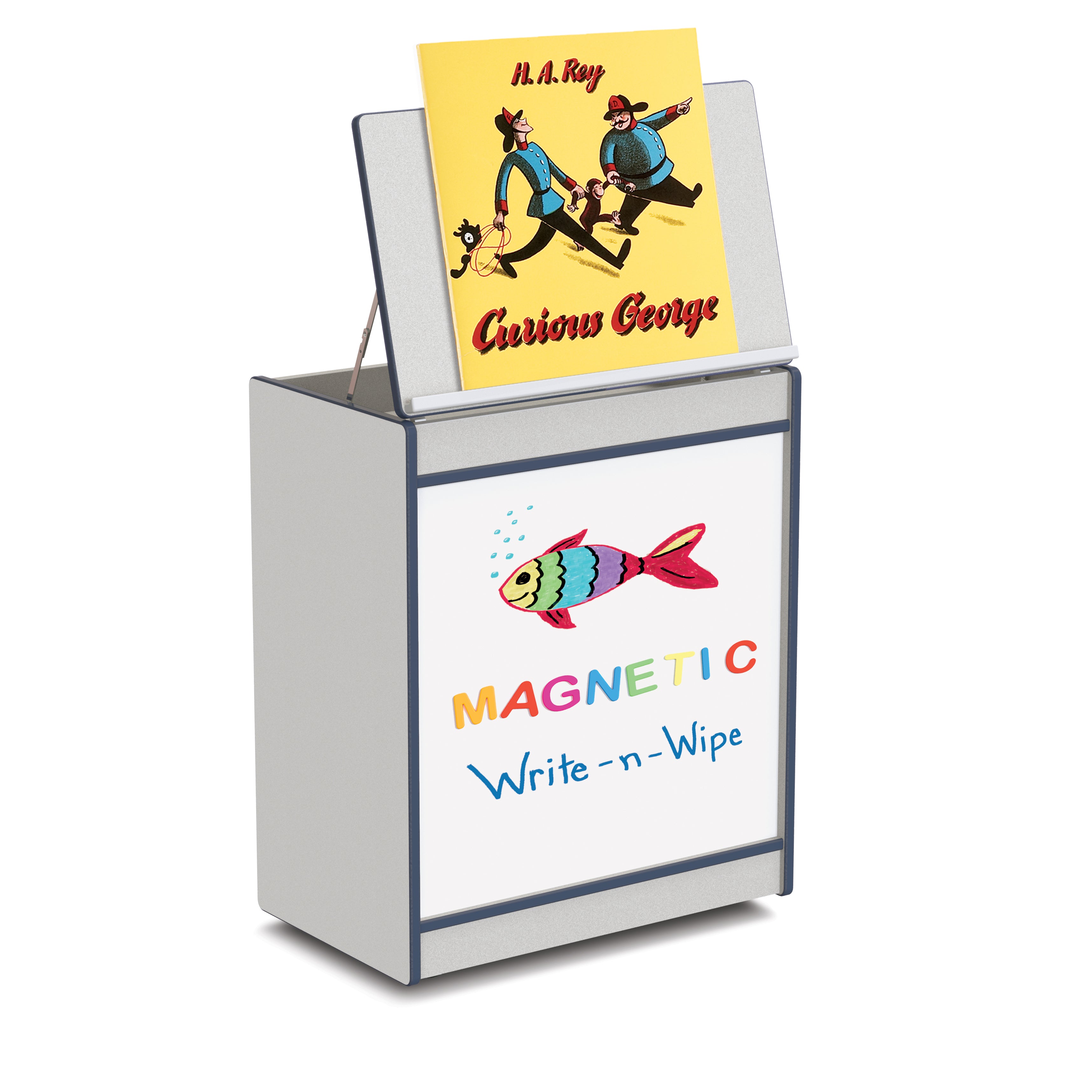 0543JCMG112, Rainbow Accents Big Book Easel - Magnetic Write-n-Wipe - Navy