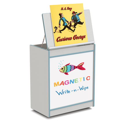 0543JCMG131, Rainbow Accents Big Book Easel - Magnetic Write-n-Wipe - Coastal Blue