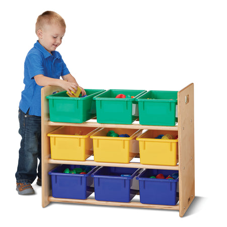0710JC, Jonti-Craft Cubbie-Tray Storage Rack - with Colored Cubbie-Trays