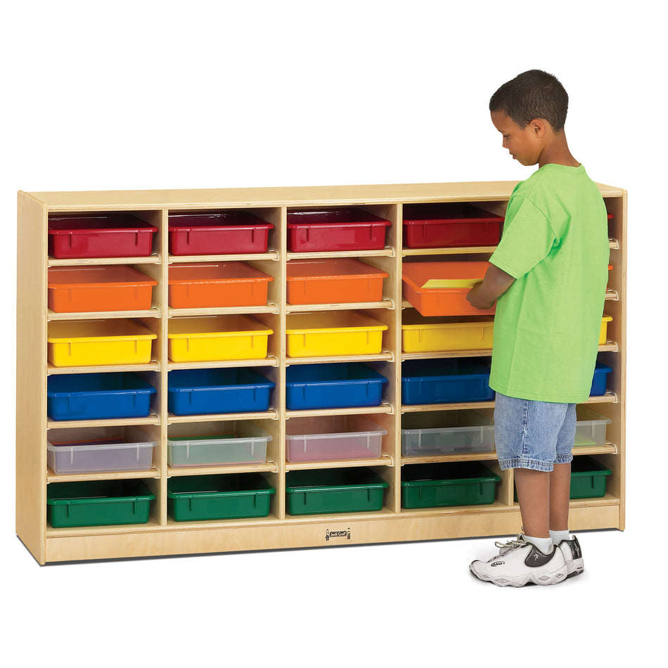 0931JC, Jonti-Craft 30 Paper-Tray Mobile Storage - with Colored Paper-Trays