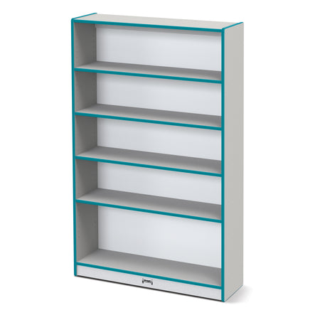 0972JC005, Rainbow Accents Tall Bookcase - Teal