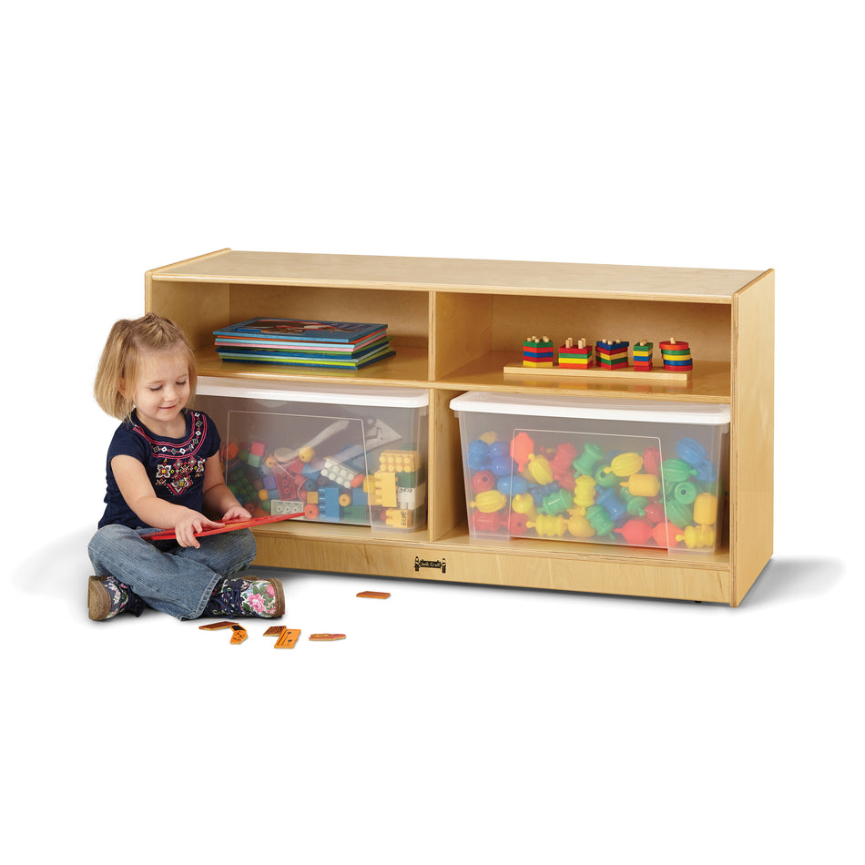 1334JC, Jonti-Craft Toddler Jumbo Tote Storage - with Clear Totes + Lids