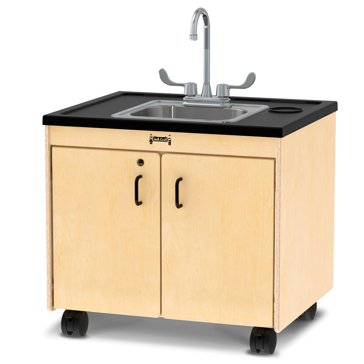 1371JC, Jonti-Craft Clean Hands Helper Portable Sink - 26" Counter - Stainless Steel Sink