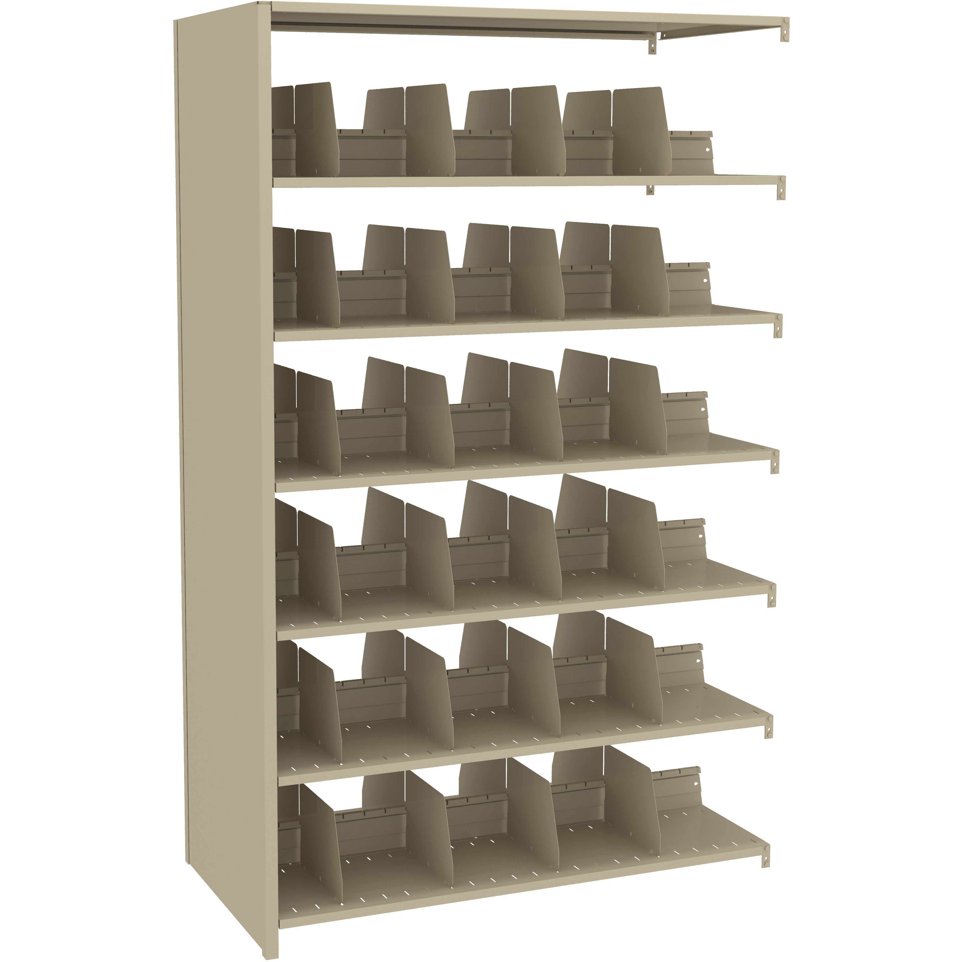 Tennsco 76" High Double Entry Imperial Shelving Adder Unit - 12 Openings, 247648AC
