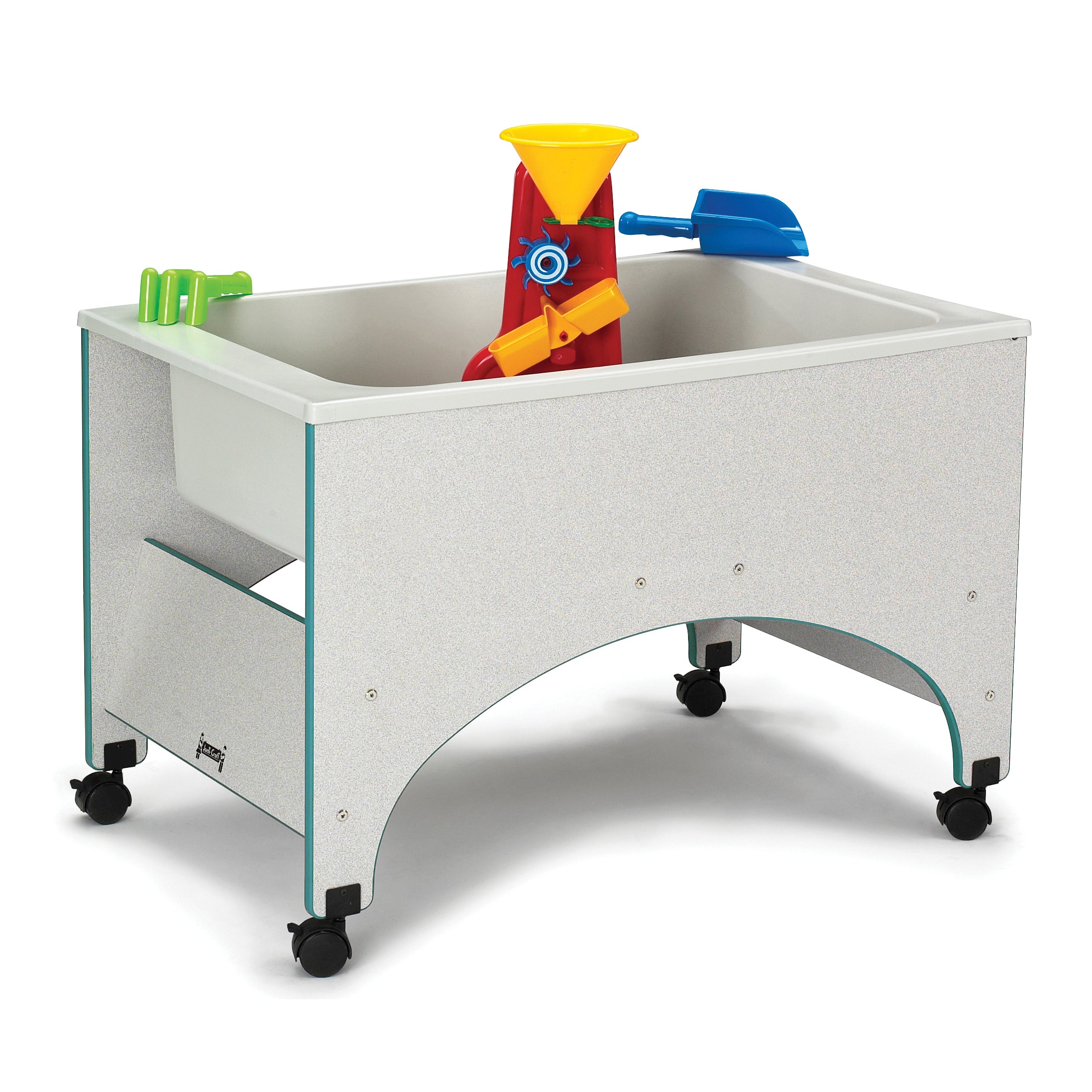 2857JC005, Rainbow Accents Space Saver Sensory Table - Teal