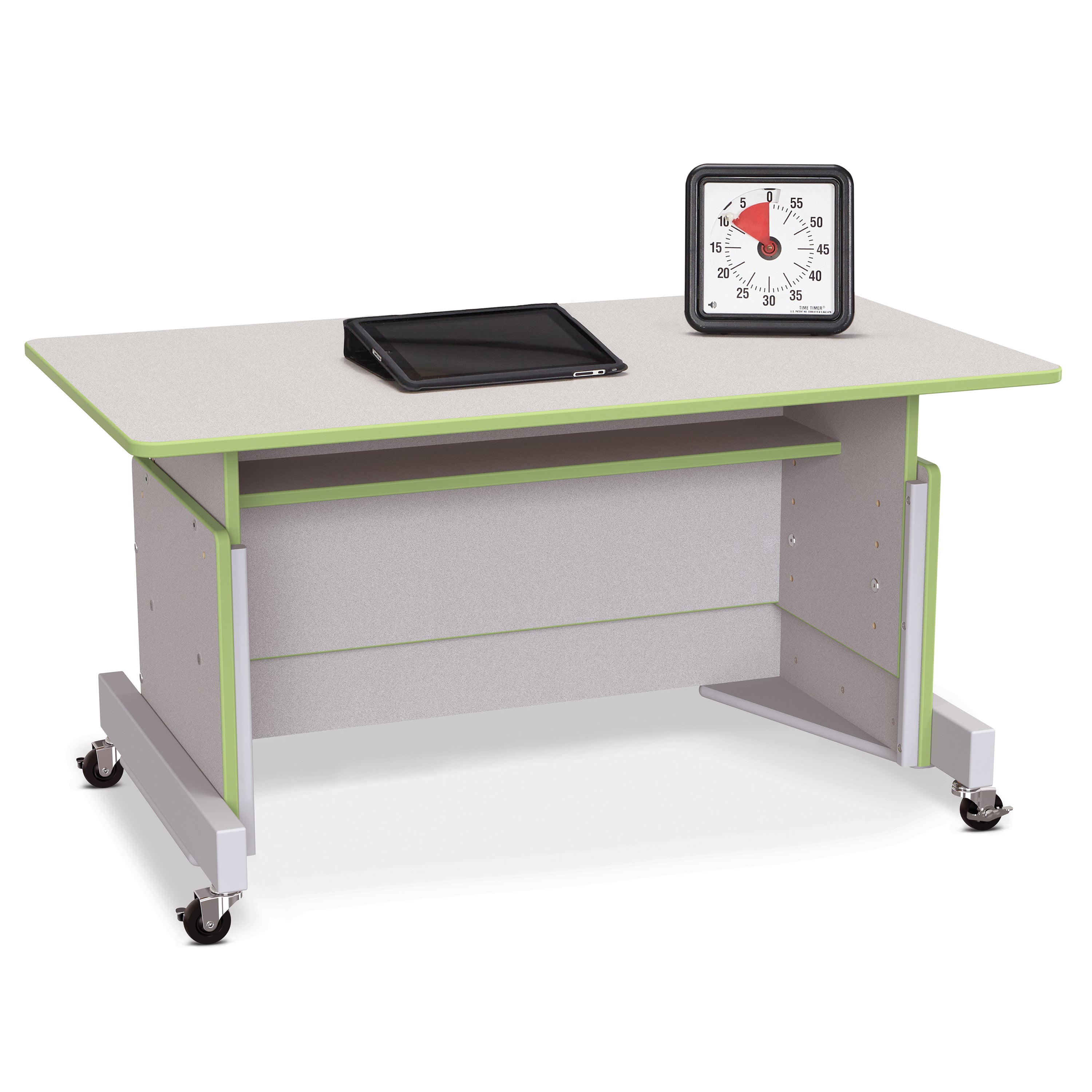 3351JC130, Rainbow Accents Apollo Single Computer Desk  - Key Lime Green