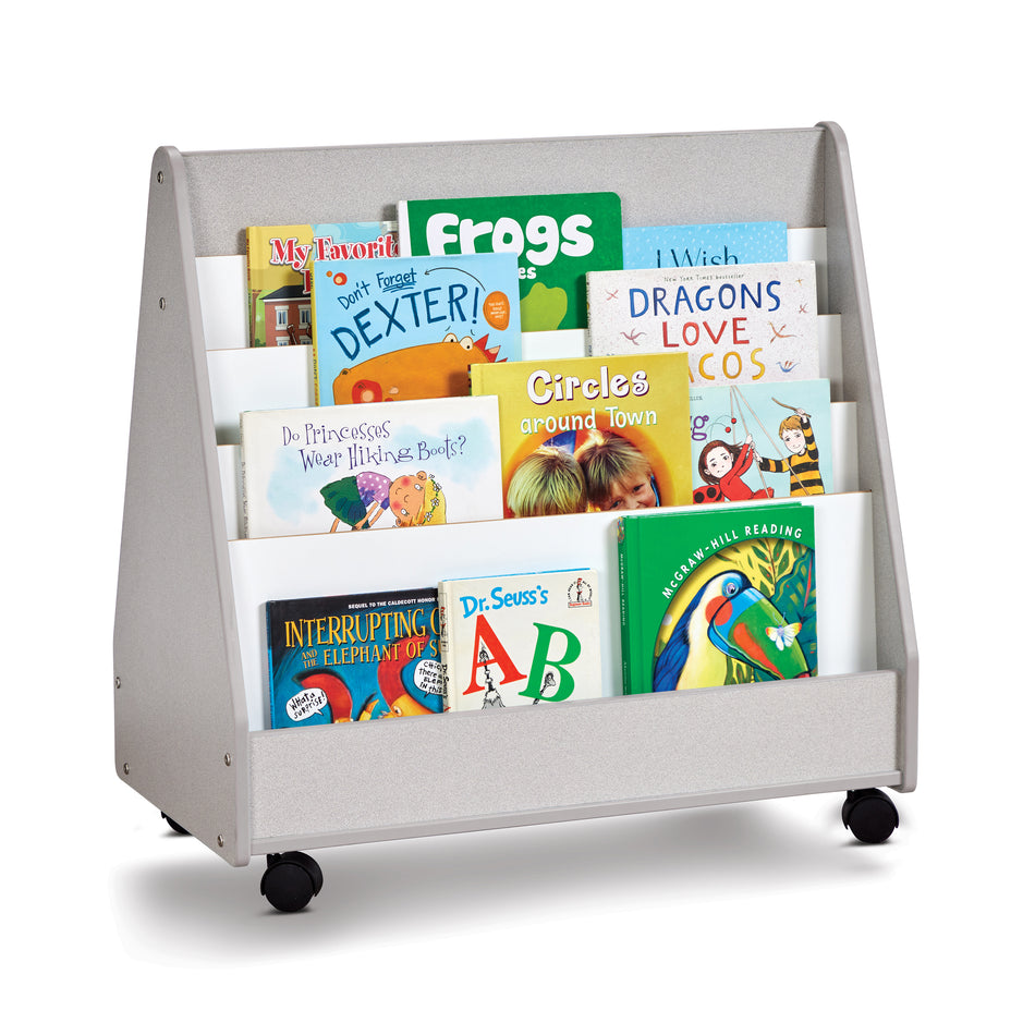 3507JCWW000, Rainbow Accents Double Sided Pick-a-Book Stand - Mobile  - Gray