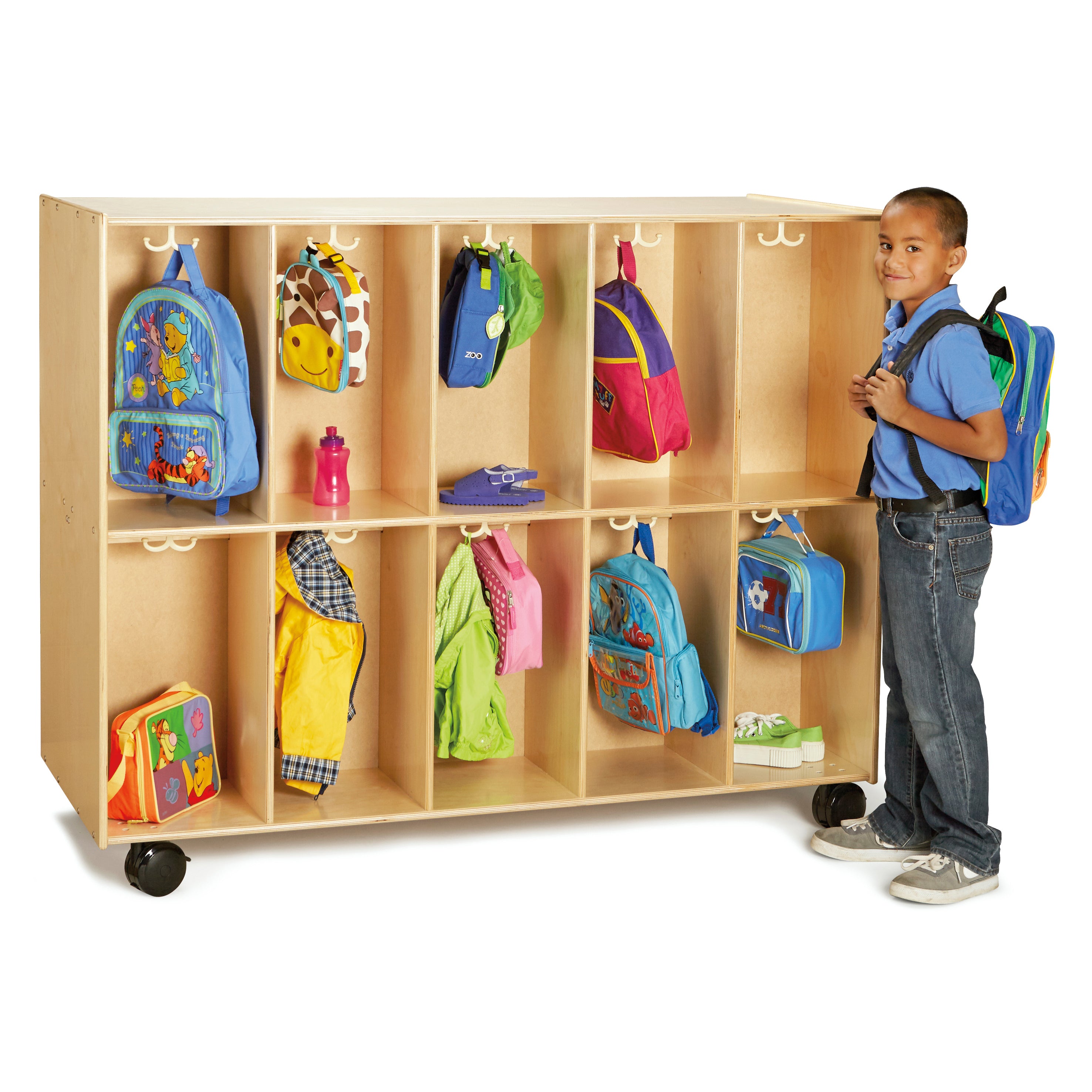 3946JC, Jonti-Craft 20 Section Mobile Backpack Cubbie
