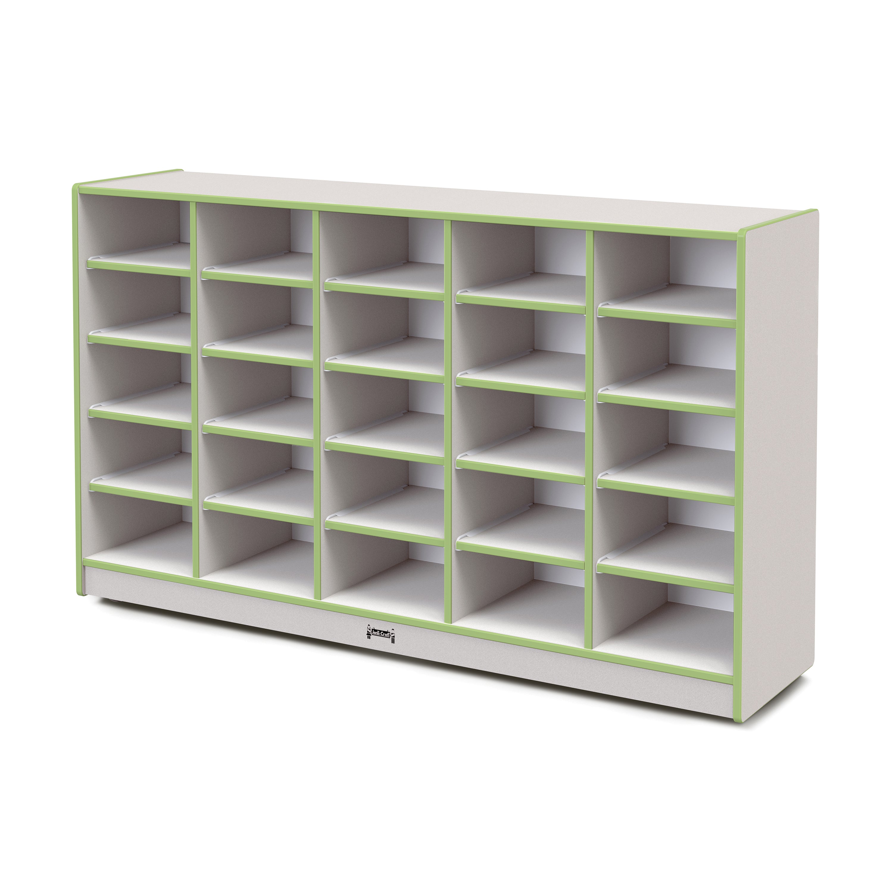 4025JCWW130, Rainbow Accents 25 Tub Mobile Storage - without Tubs - Key Lime Green