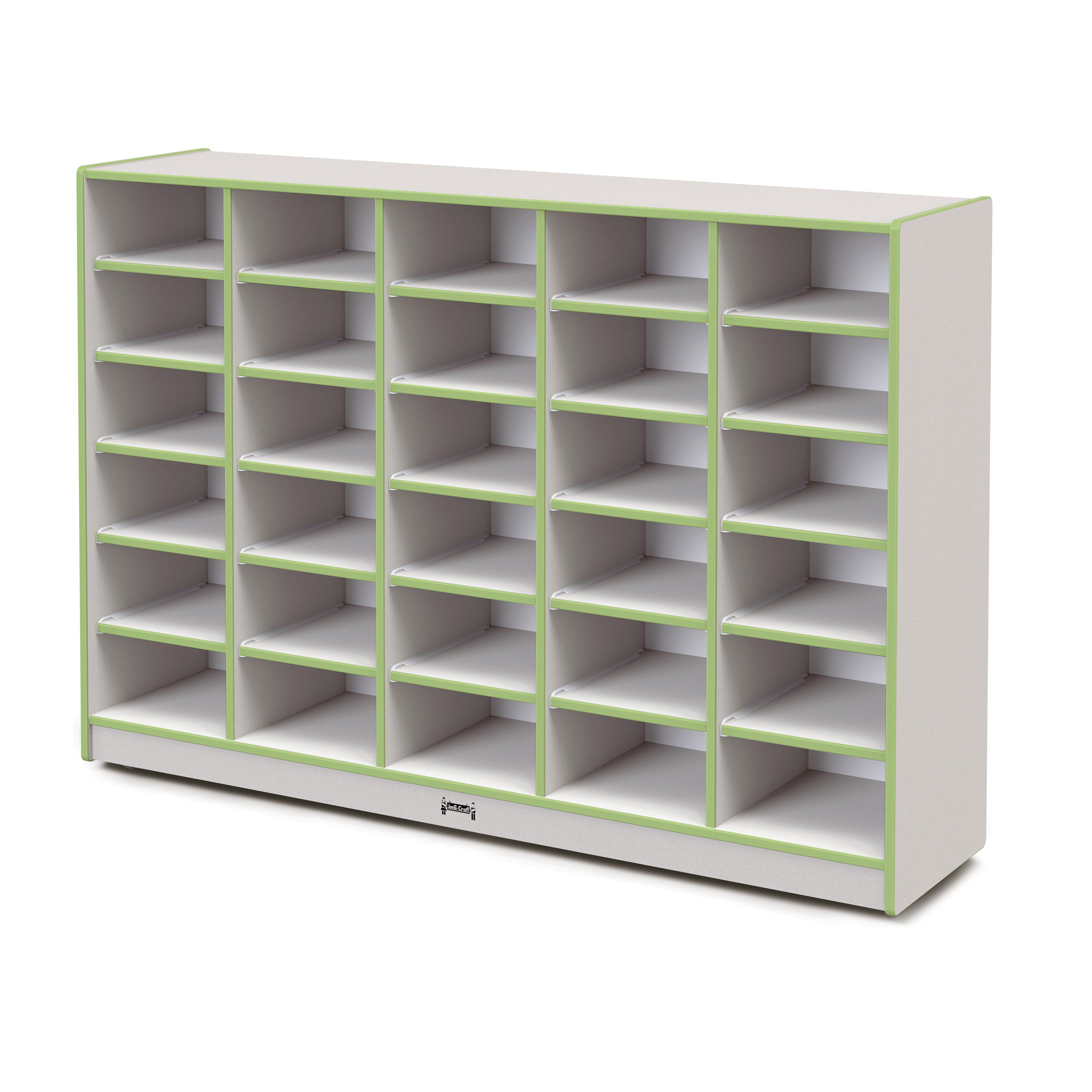 4030JCWW130, Rainbow Accents 30 Tub Mobile Storage - without Tubs - Key Lime Green