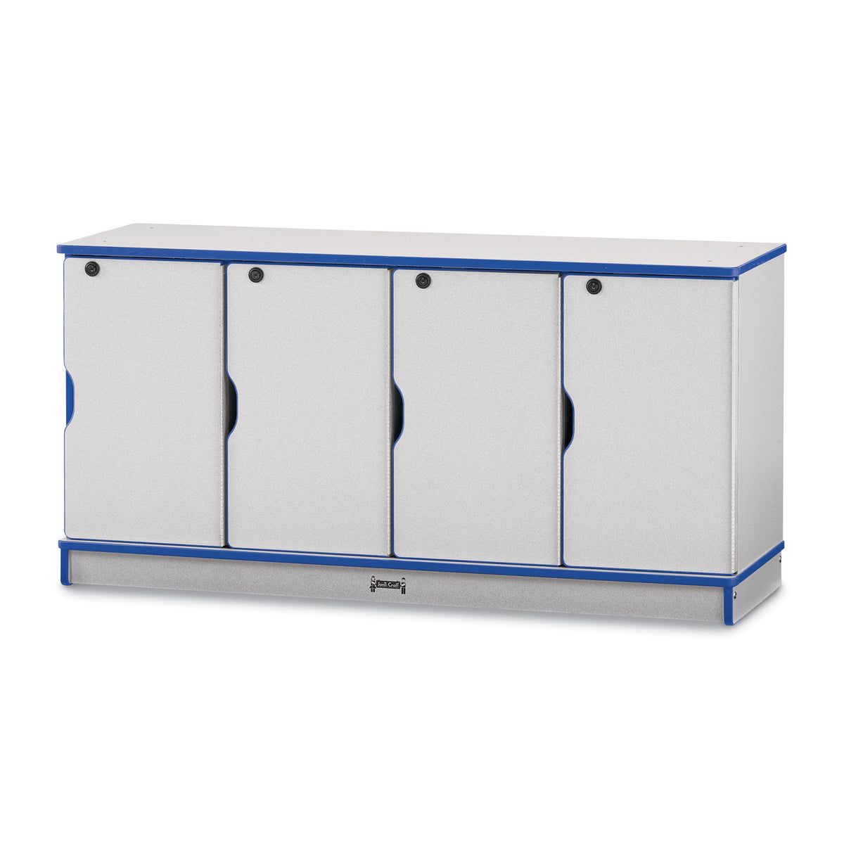 4688JC003, Rainbow Accents Stacking Lockable Lockers -  Single Stack - Blue