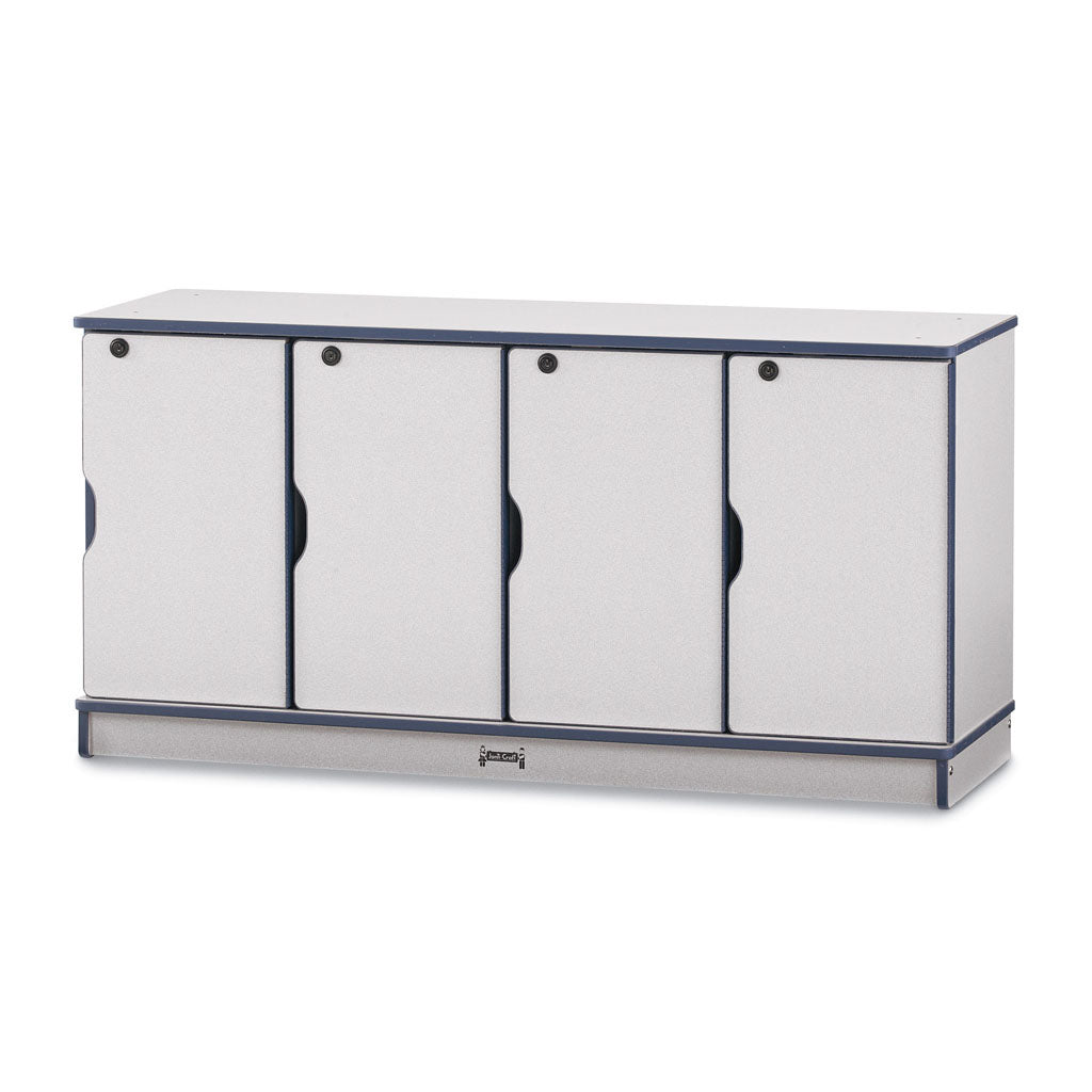 4688JC112, Rainbow Accents Stacking Lockable Lockers -  Single Stack - Navy