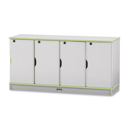 4688JC130, Rainbow Accents Stacking Lockable Lockers -  Single Stack - Key Lime Green