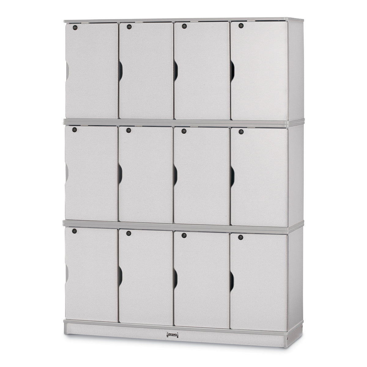 4697JC000, Rainbow Accents Stacking Lockable Lockers -  Triple Stack  - Gray