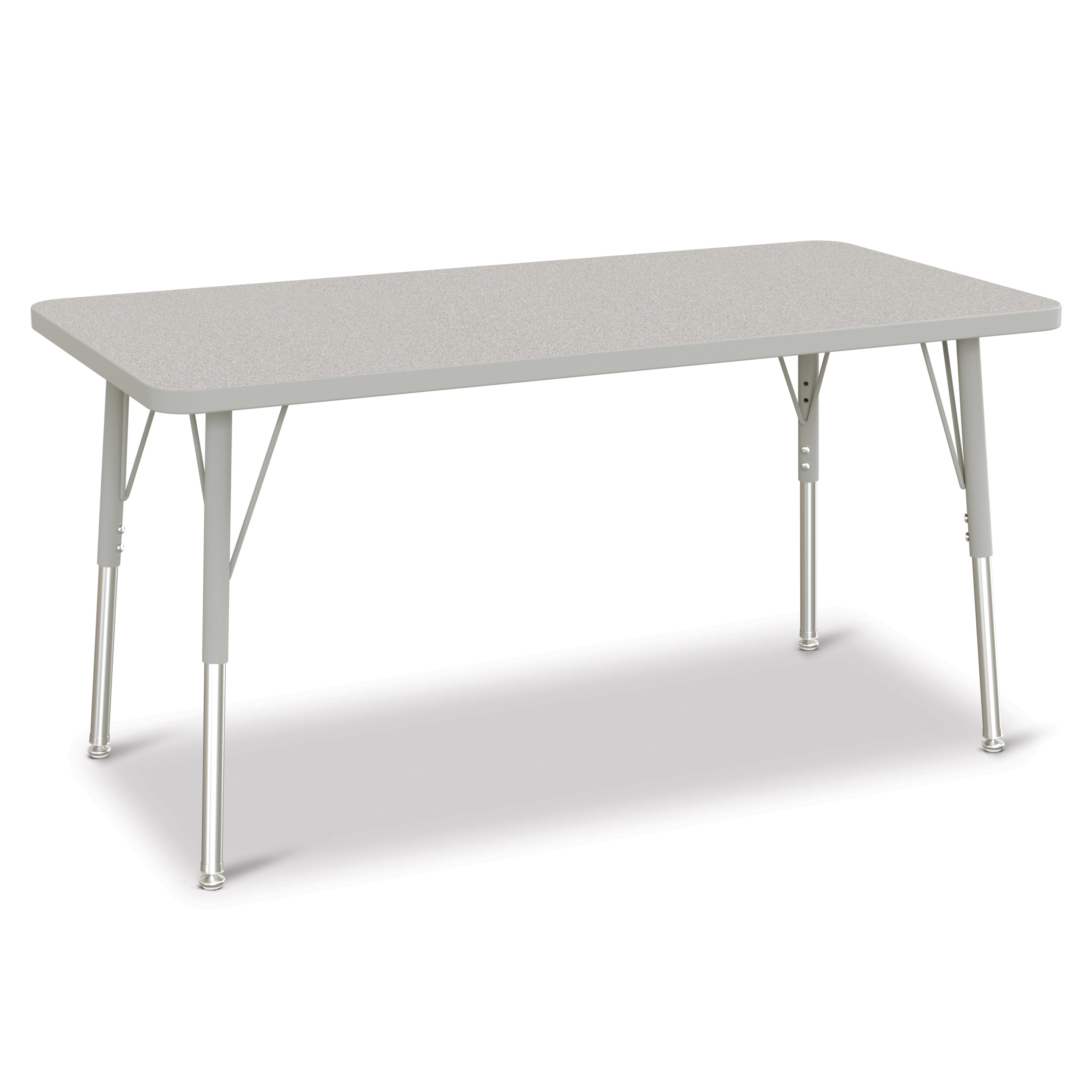 6403JCA000, Berries Rectangle Activity Table - 24" X 48", A-height - Freckled Gray/Gray/Gray