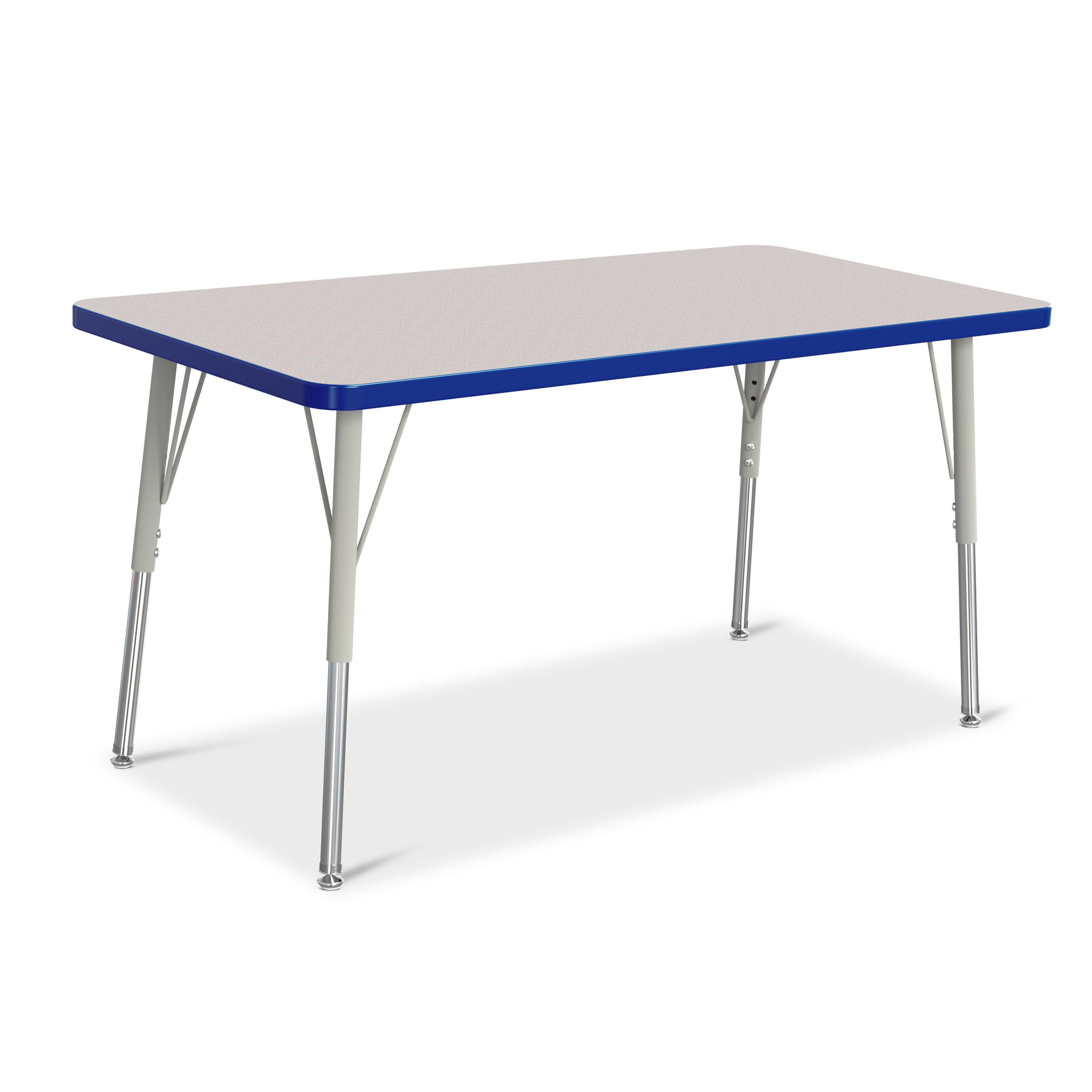 6403JCA003, Berries Rectangle Activity Table - 24" X 48", A-height - Freckled Gray/Blue/Gray