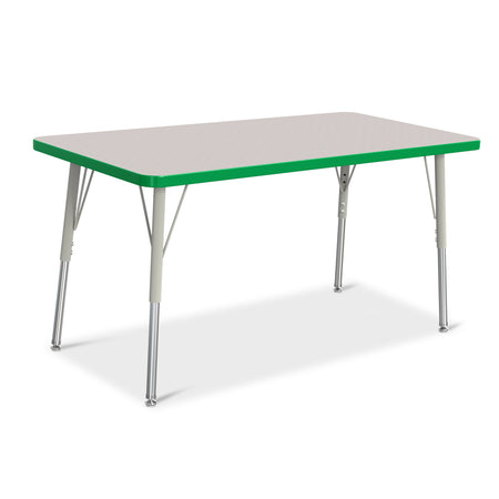 6403JCA119, Berries Rectangle Activity Table - 24" X 48", A-height - Freckled Gray/Green/Gray