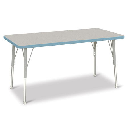 6403JCA130, Berries Rectangle Activity Table - 24" X 48", A-height - Freckled Gray/Key Lime/Gray