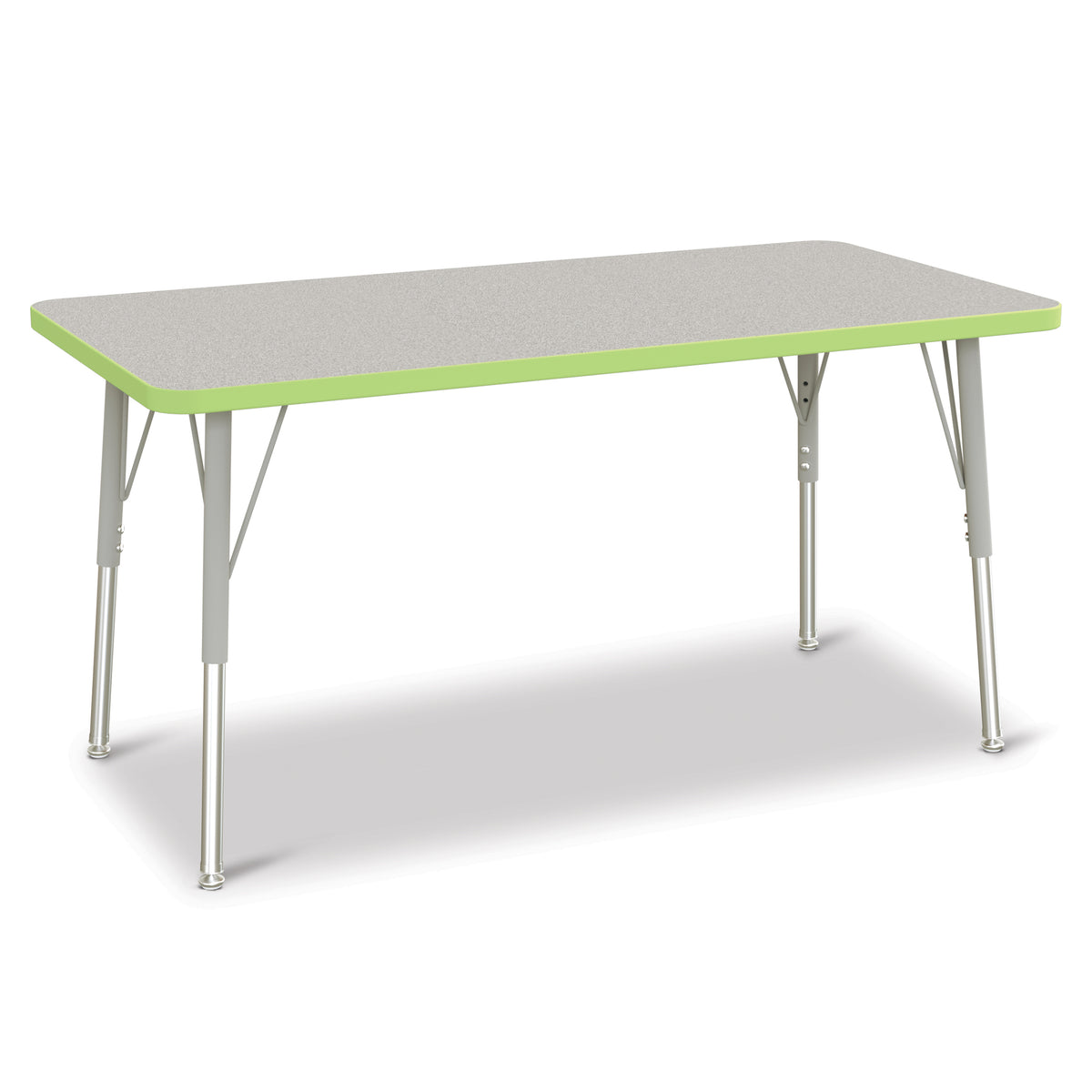 6403JCA131, Berries Rectangle Activity Table - 24" X 48", A-height - Freckled Gray/Coastal Blue/Gray
