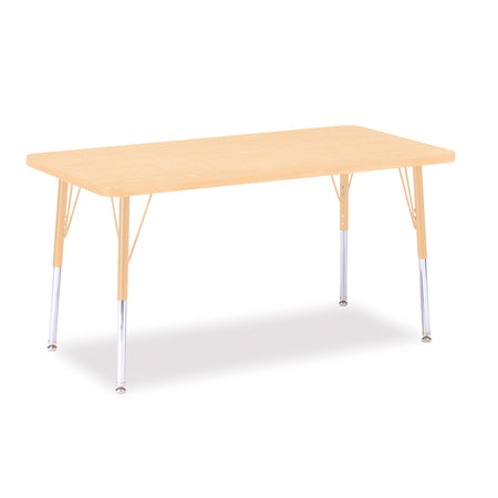 6403JCA251, Berries Rectangle Activity Table - 24" X 48", A-height - Maple/Maple/Camel