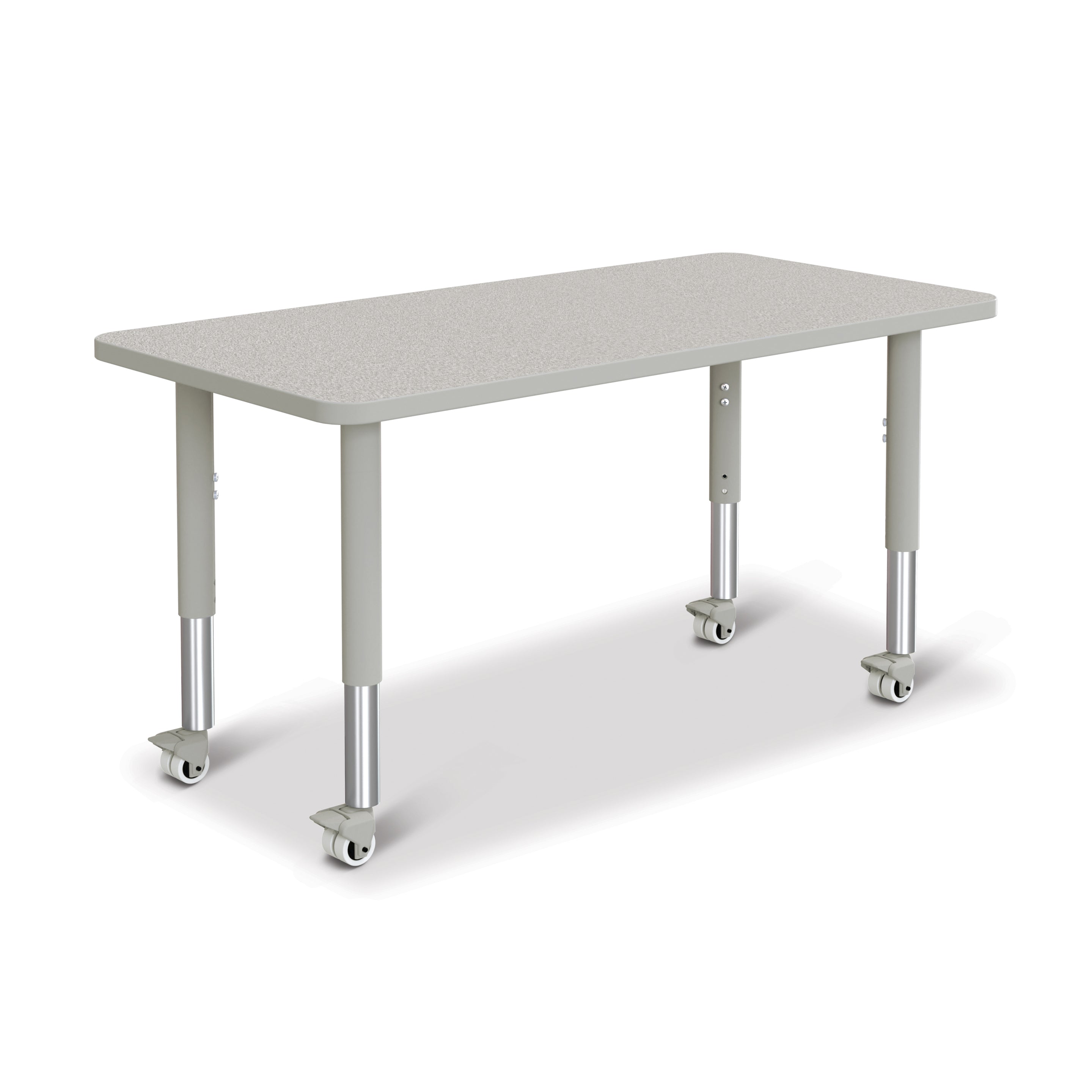 6403JCM000, Berries Rectangle Activity Table - 24" X 48", Mobile - Freckled Gray/Gray/Gray