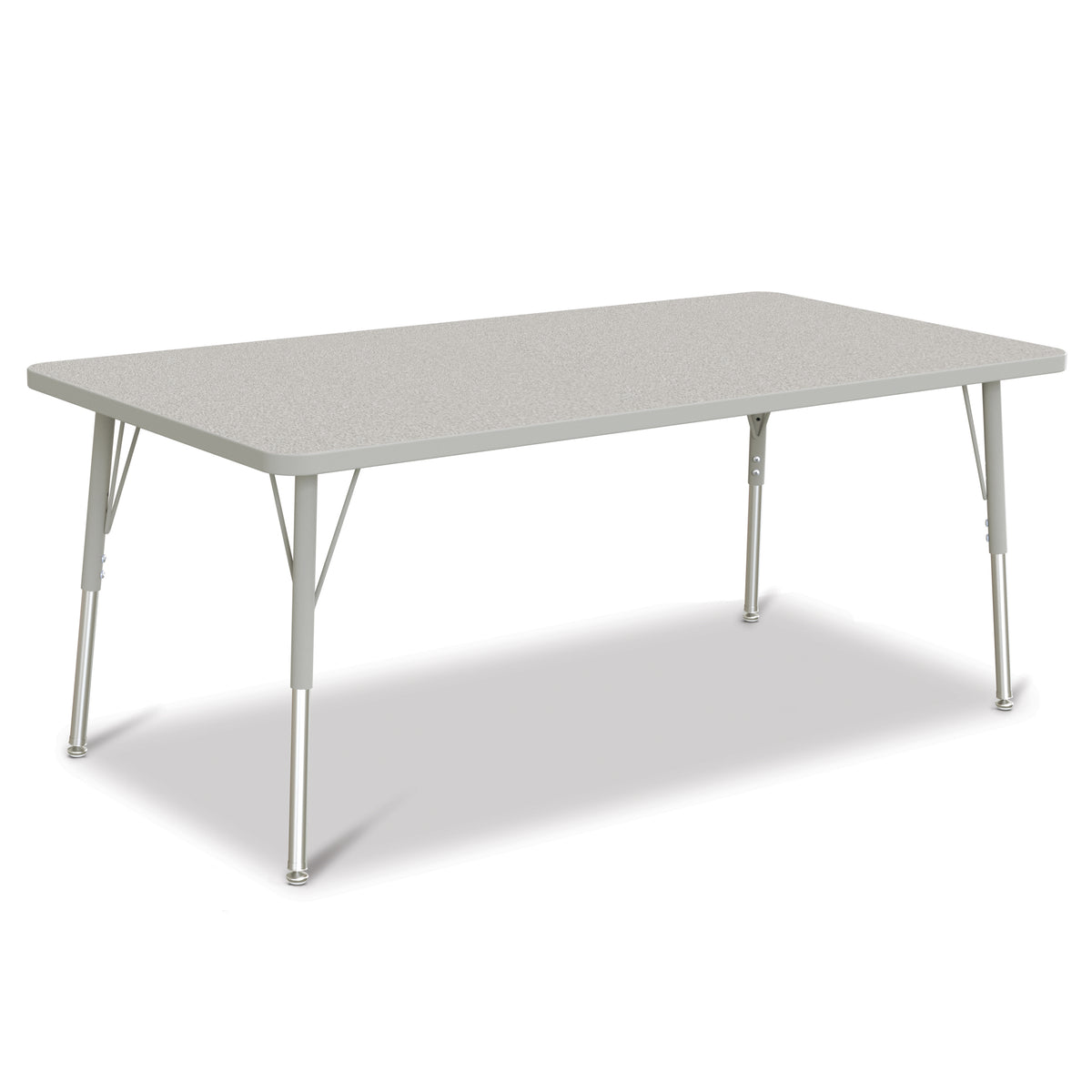 6408JCA000, Berries Rectangle Activity Table - 30" X 60", A-height - Freckled Gray/Gray/Gray