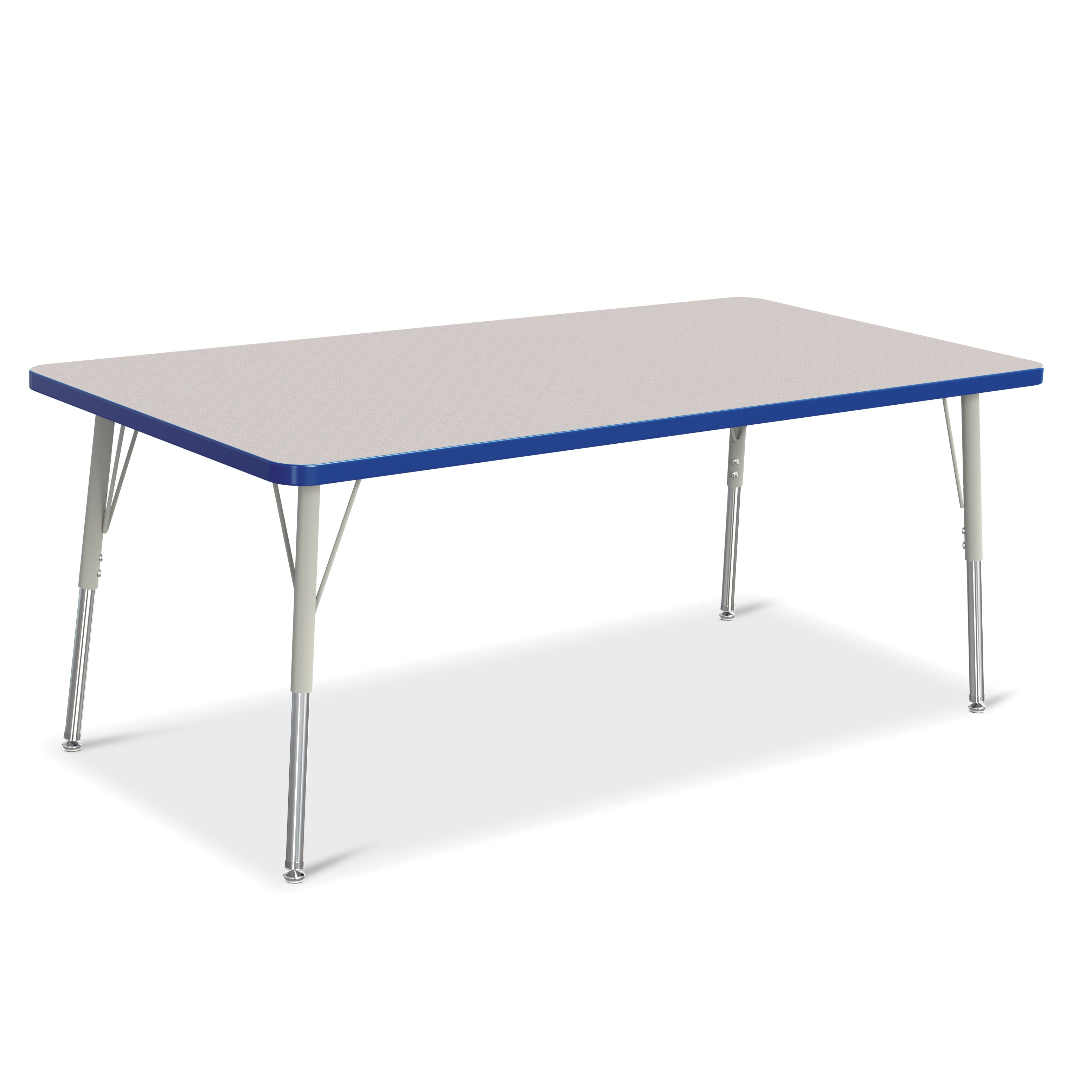 6408JCA003, Berries Rectangle Activity Table - 30" X 60", A-height - Freckled Gray/Blue/Gray
