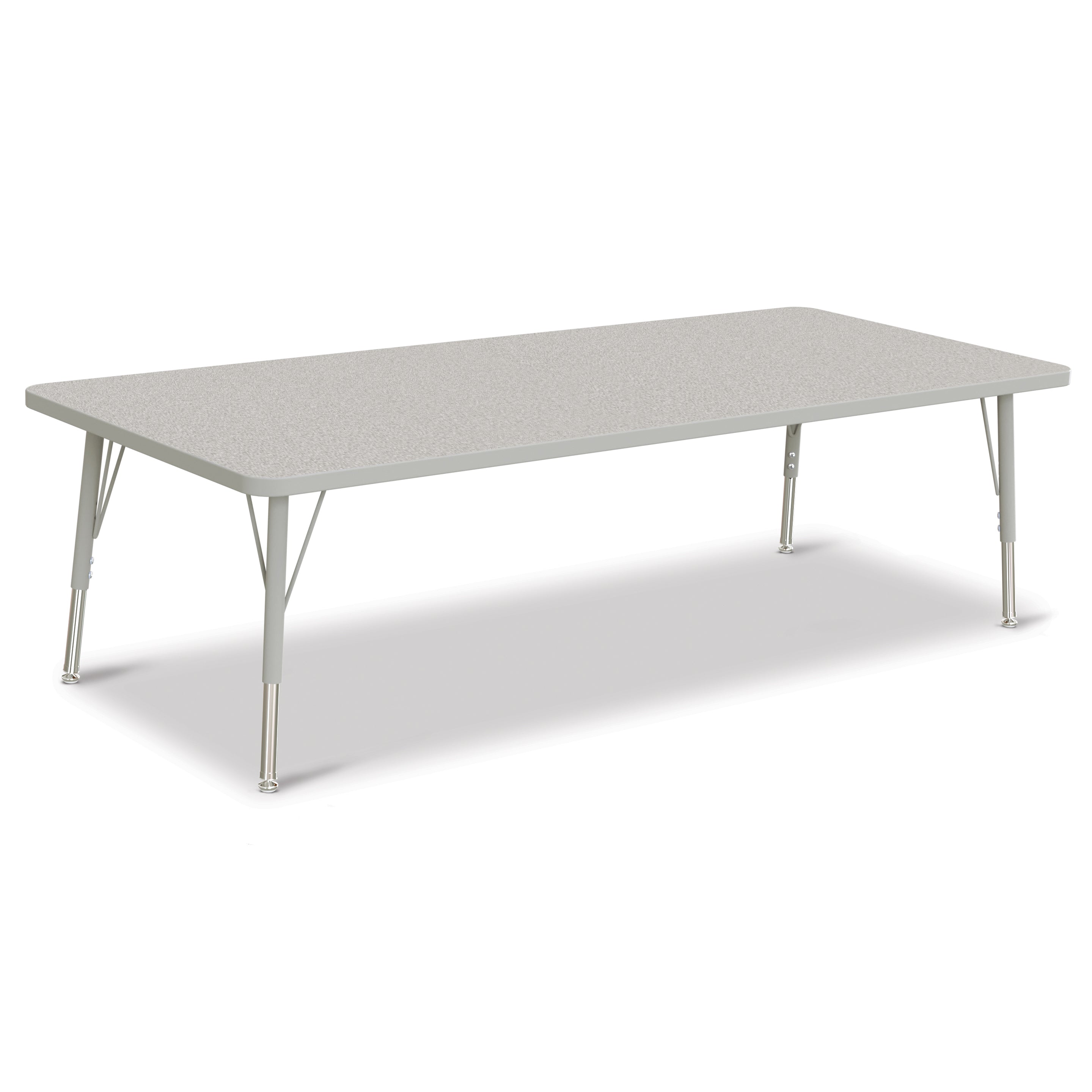 6413JCE000, Berries Rectangle Activity Table - 30" X 72", E-height - Freckled Gray/Gray/Gray