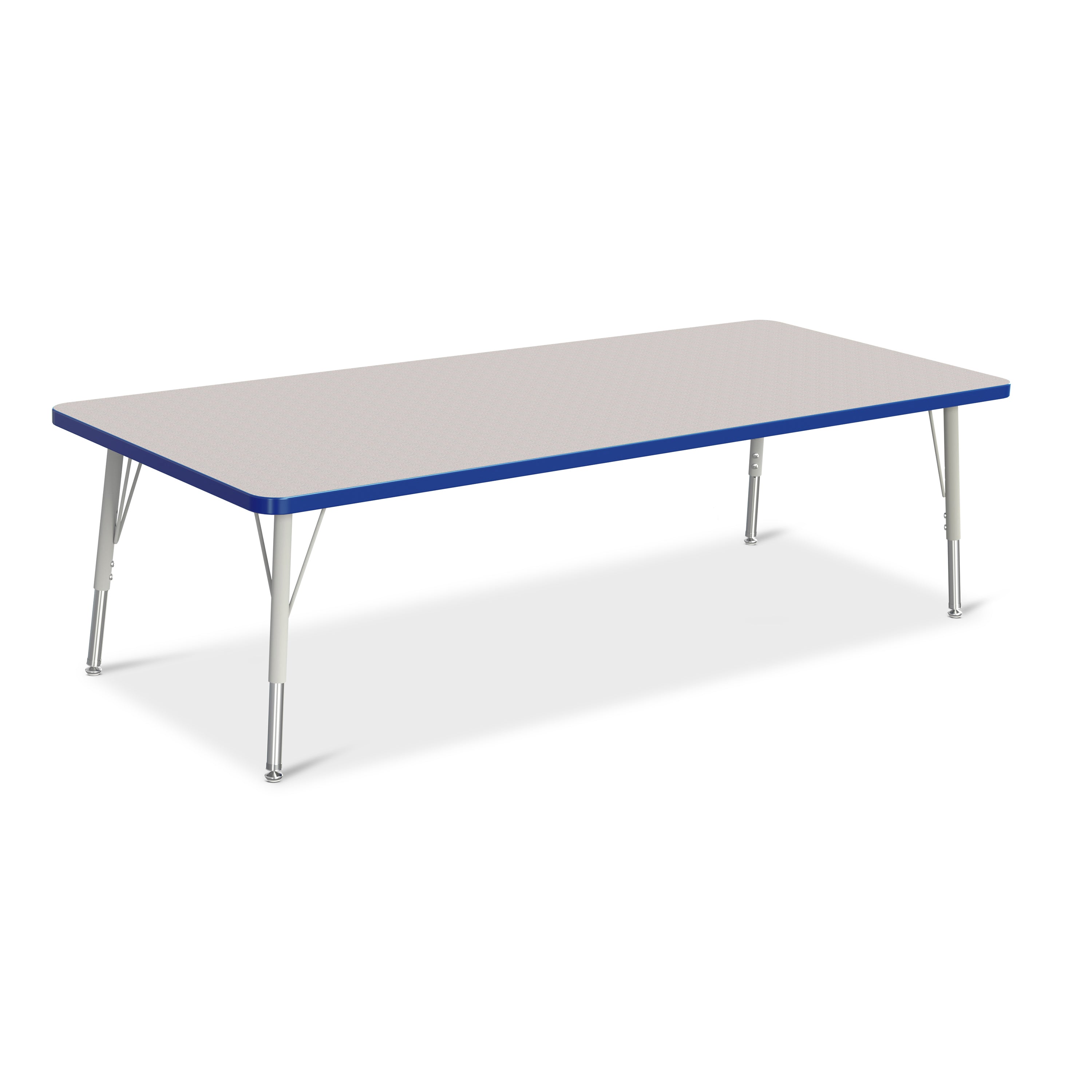 6413JCE003, Berries Rectangle Activity Table - 30" X 72", E-height - Freckled Gray/Blue/Gray
