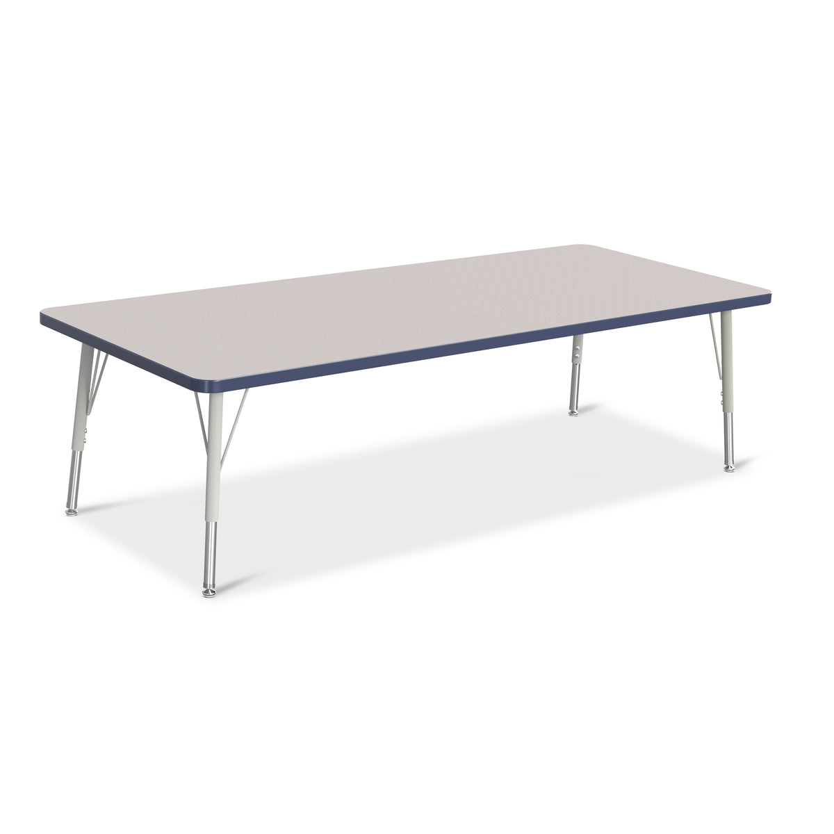 6413JCE112, Berries Rectangle Activity Table - 30" X 72", E-height - Freckled Gray/Navy/Gray