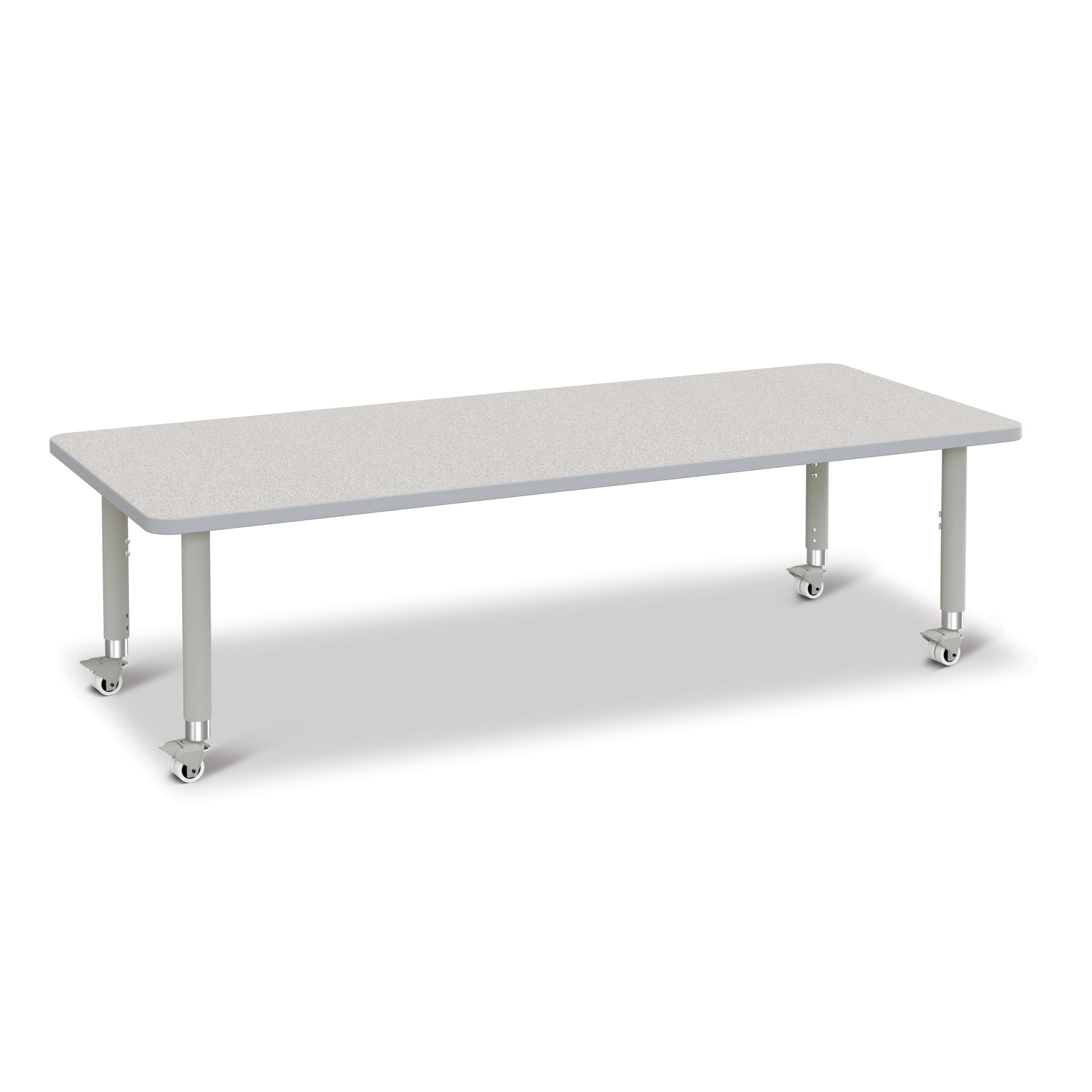 6413JCM000, Berries Rectangle Activity Table - 30" X 72", Mobile - Freckled Gray/Gray/Gray