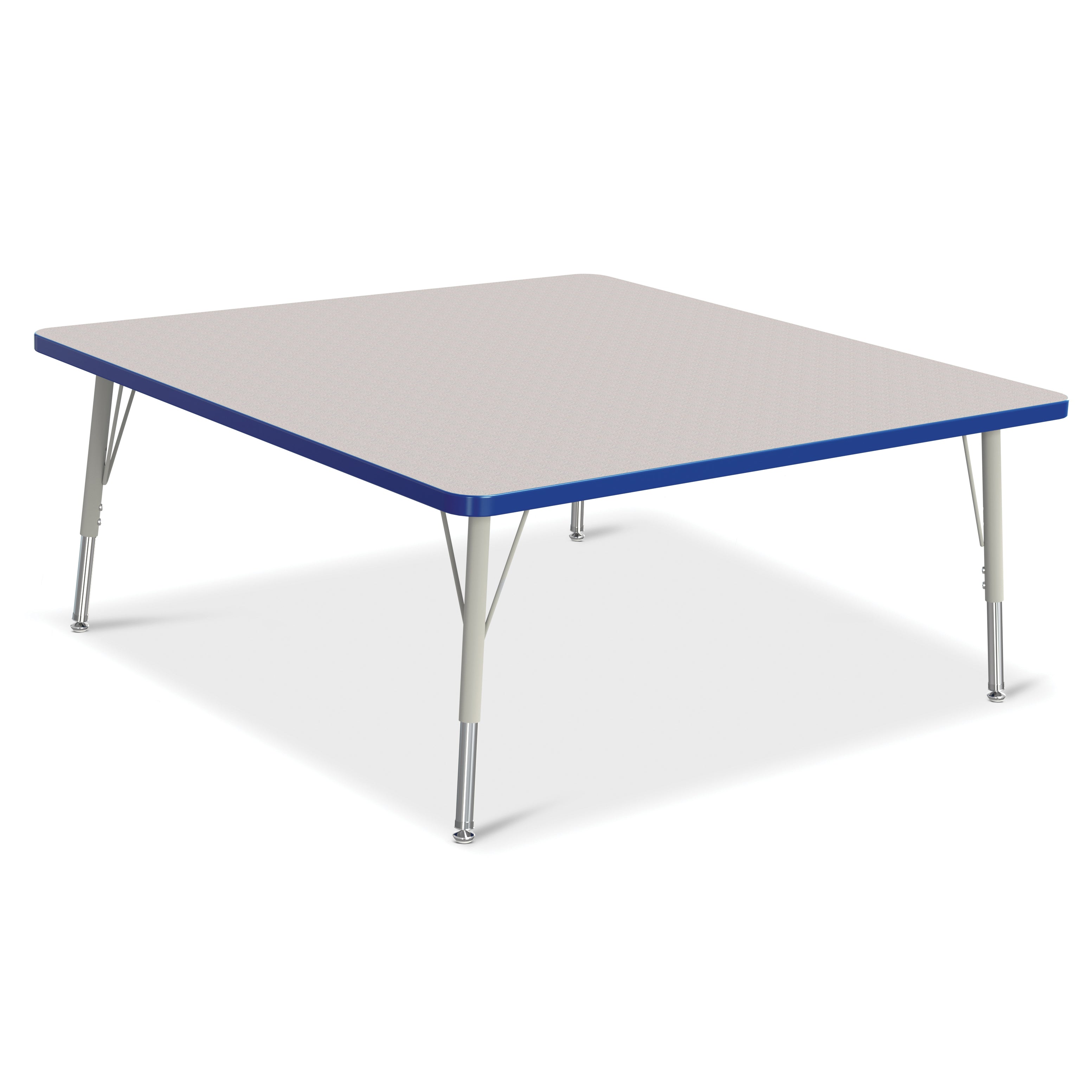 6418JCE003, Berries Square Activity Table - 48" X 48", E-height - Freckled Gray/Blue/Gray