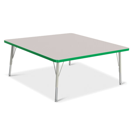 6418JCE119, Berries Square Activity Table - 48" X 48", E-height - Freckled Gray/Green/Gray