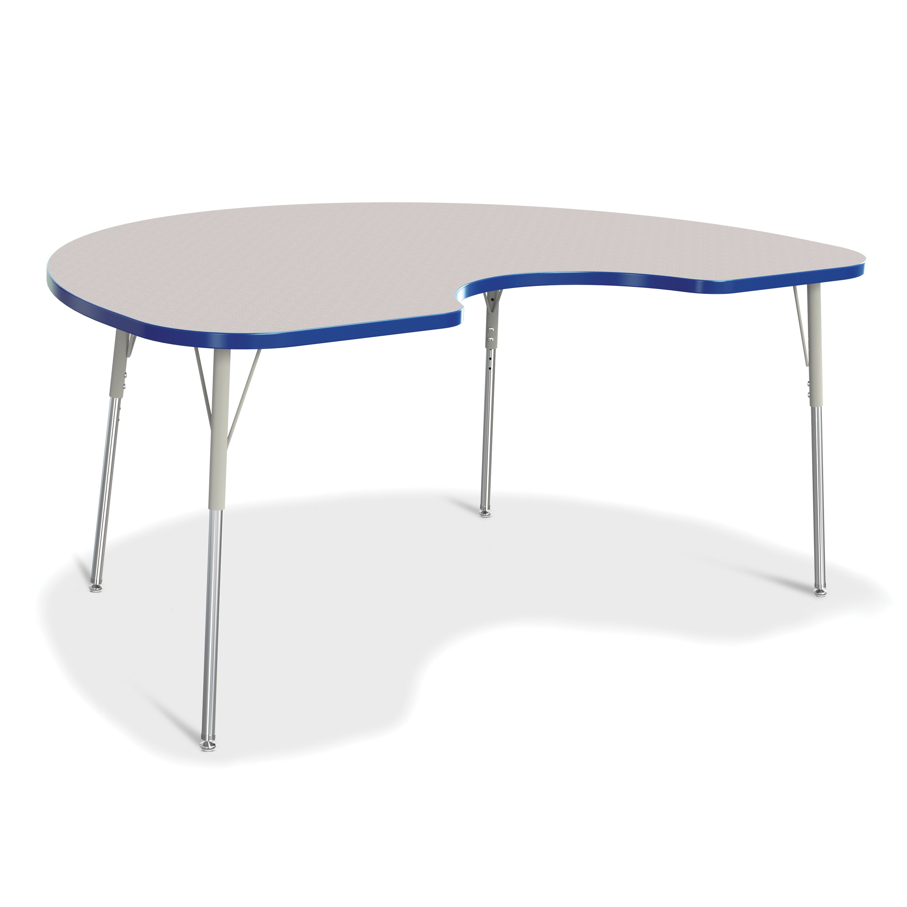 6423JCA003, Berries Kidney Activity Table - 48" X 72", A-height - Freckled Gray/Blue/Gray