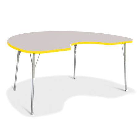 6423JCA007, Berries Kidney Activity Table - 48" X 72", A-height - Freckled Gray/Yellow/Gray