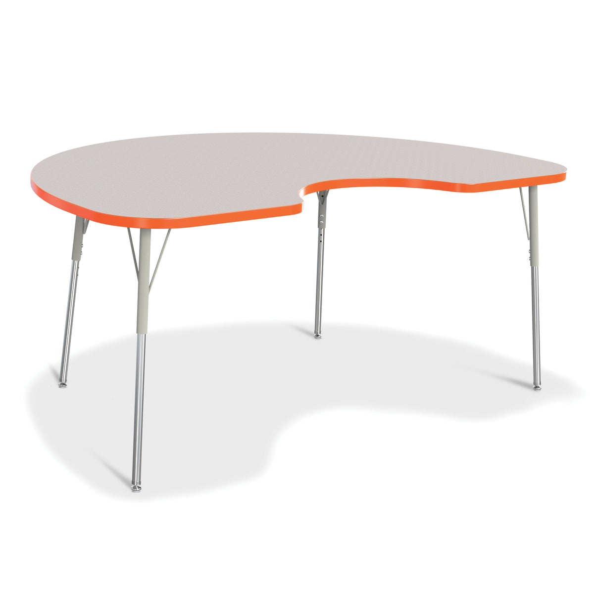 6423JCA114, Berries Kidney Activity Table - 48" X 72", A-height - Freckled Gray/Orange/Gray