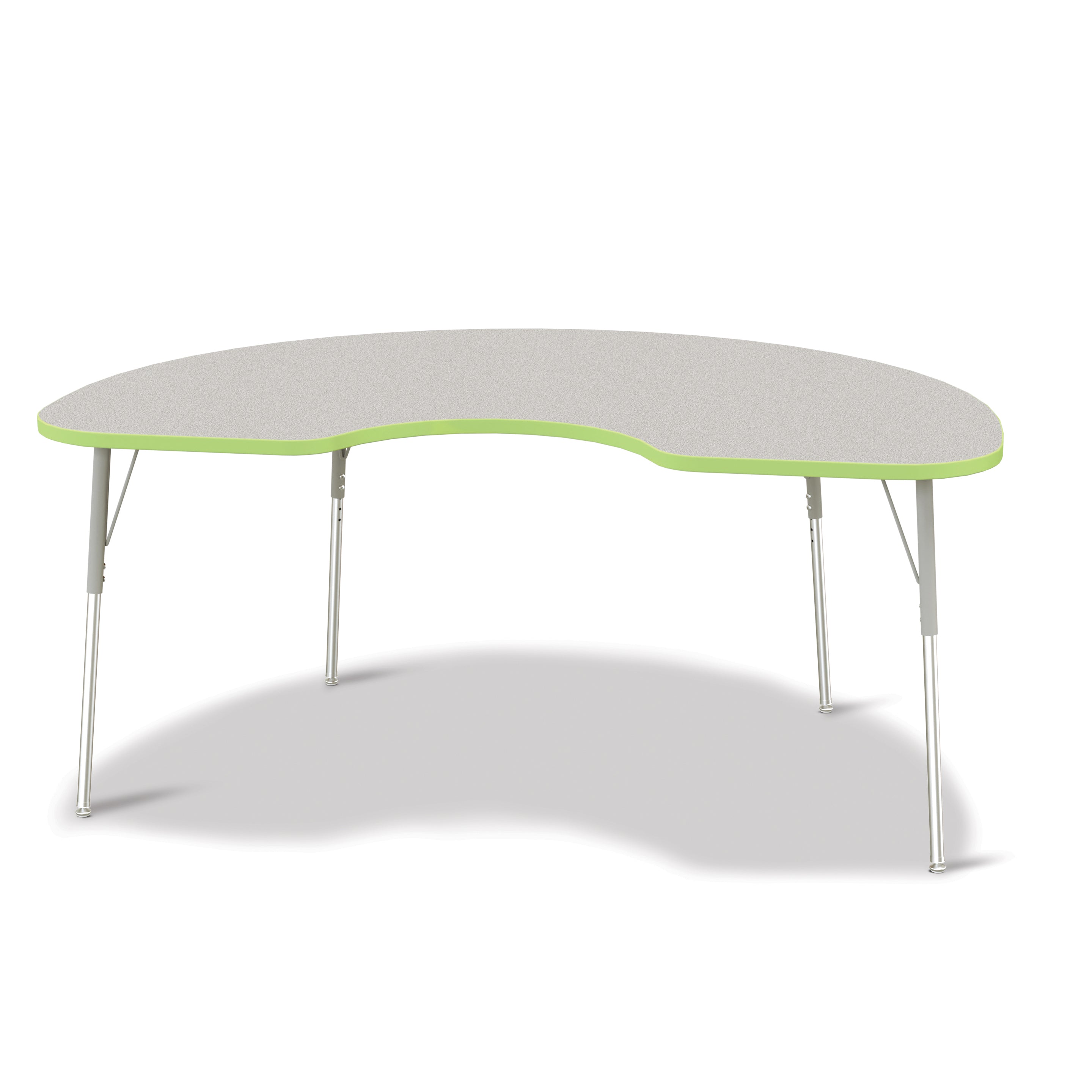6423JCA130, Berries Kidney Activity Table - 48" X 72", A-height - Freckled Gray/Key Lime/Gray