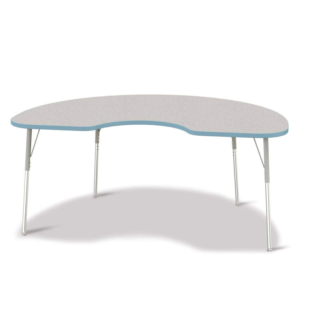 6423JCA131, Berries Kidney Activity Table - 48" X 72", A-height - Freckled Gray/Coastal Blue/Gray