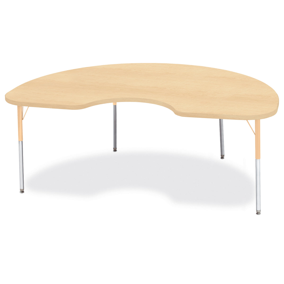 6423JCA251, Berries Kidney Activity Table - 48" X 72", A-height - Maple/Maple/Camel