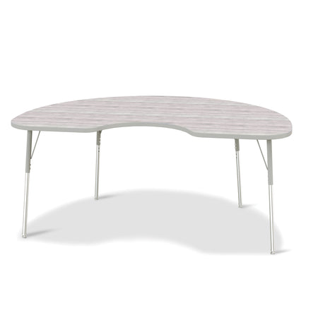 6423JCA450, Berries Kidney Activity Table - 48" X 72", A-height - Driftwood Gray/Gray/Gray