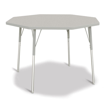 6428JCA000, Berries Octagon Activity Table - 48" X 48", A-height - Freckled Gray/Gray/Gray